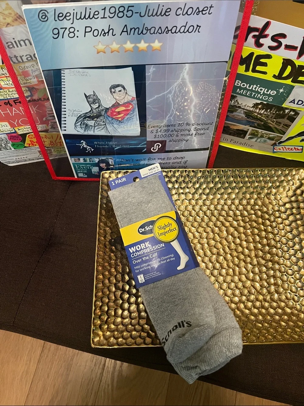 #2800**Dr. Scholl's Men's Gray Over-the-Calf Work Compression Socks